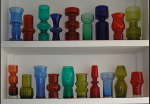 Glass bottles and vases from the 60's
